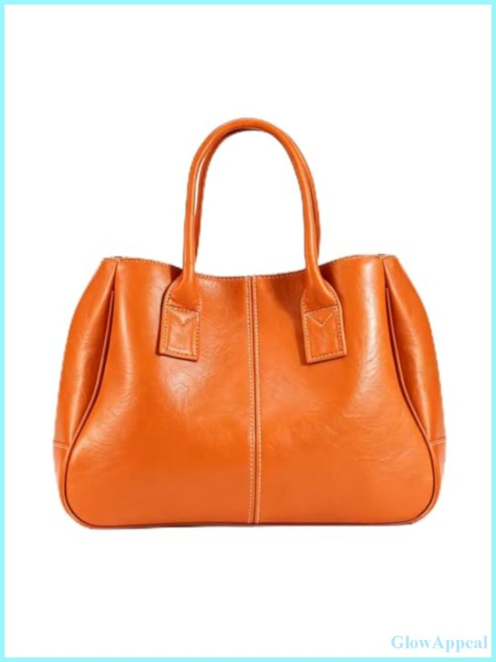 Vintage PU Leather Tote Bag Large Capacity Satchel Handbag Work